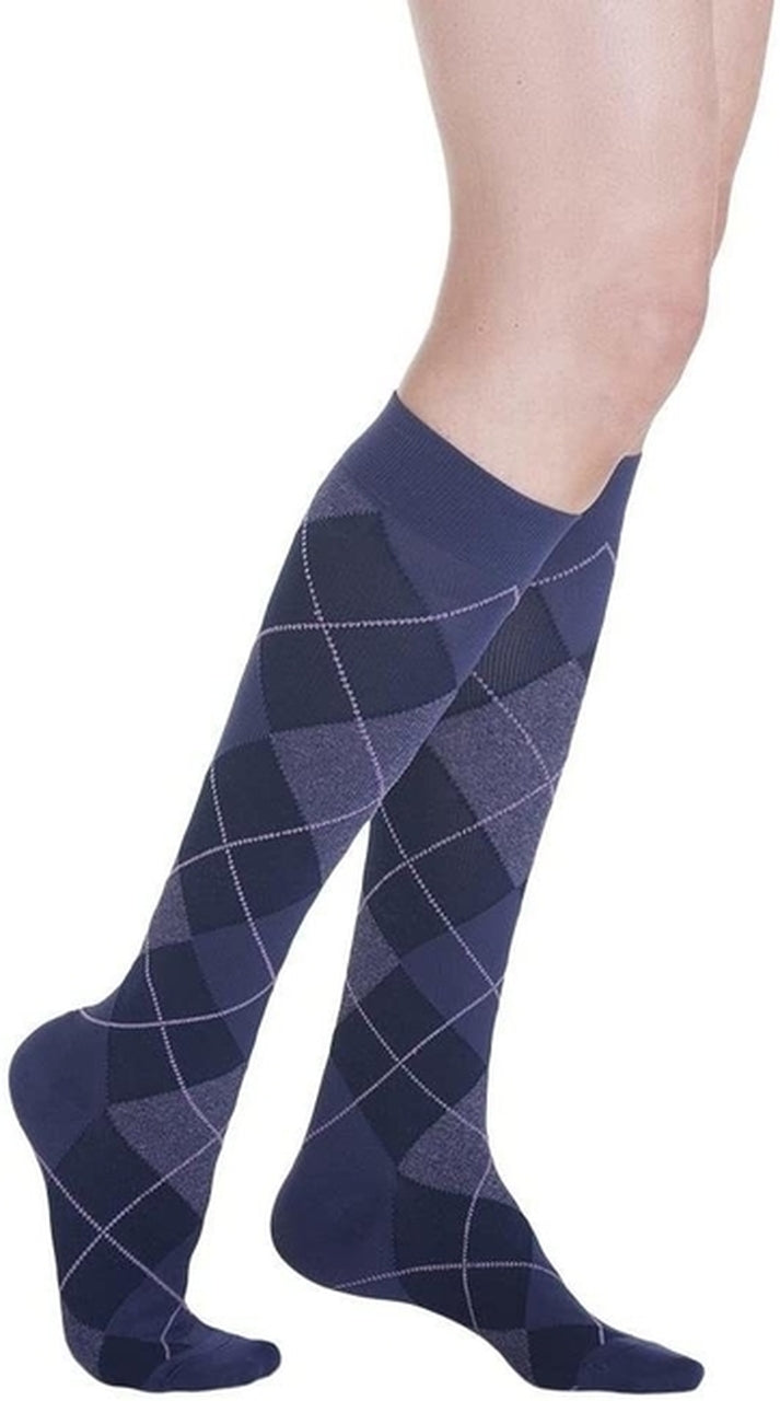 SIGVARIS COMPRESION 143 PURPLE ARGYLE WOMAN 15-20MMG