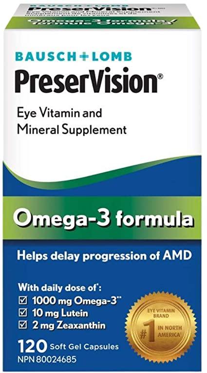B & L PRESERVISION OMEGA 3 (120 Tablets) - Well Plus Compounding Pharmacy