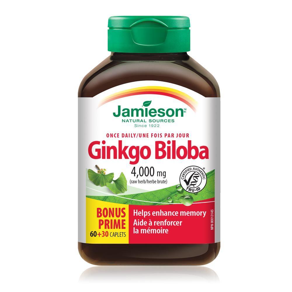 JAMIESON GINKGO BILOBA (90 Tablets) - Well Plus Compounding Pharmacy